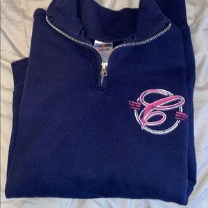 navy quarter zip up